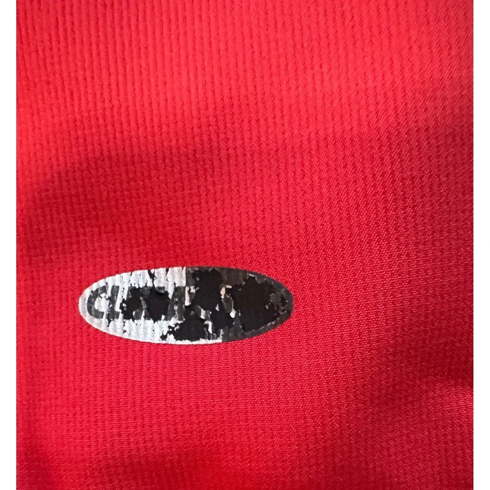 Adidas Golf‎ Pullover Jacket Mens XL Red Quarter Zip Long Sleeve Performance
